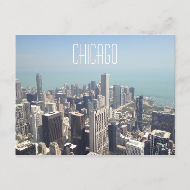 Postal Vista aérea de Chicago (Anverso)