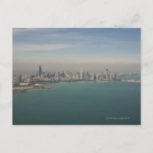 Postal Vista aérea de Chicago desde el lago Michigan
