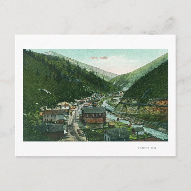 Postal Vista aérea de CityGem, ID (Anverso)