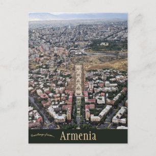 Postal Vista aérea de Ereván Armenia