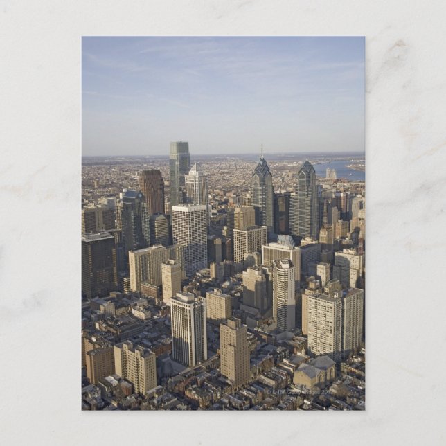Postal Vista aérea de Filadelfia, Pensilvania (Anverso)