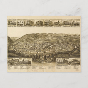 Postal Vista aérea de Harriman, Tennessee (1892)