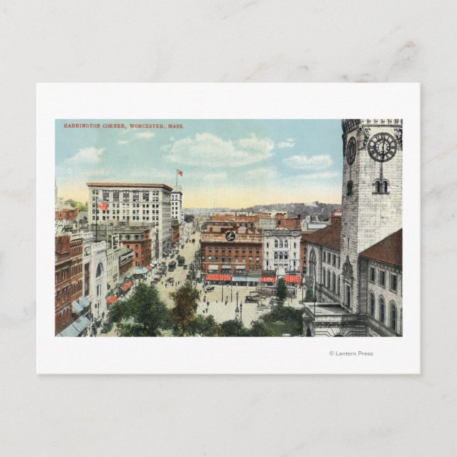 Postal Vista aérea de Harrington Corner (Anverso)