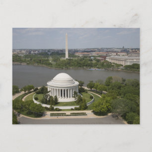 Postal Vista aérea de Jefferson y el monumento conmemorat