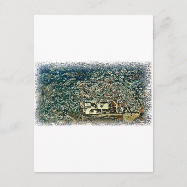 Postal Vista aérea de Jerusalén (Anverso)