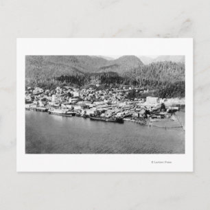 Postal Vista aérea de Ketchikan, fotografía de Alaska