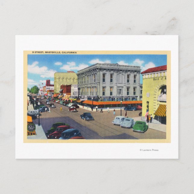 Postal Vista aérea de la calle D (Anverso)