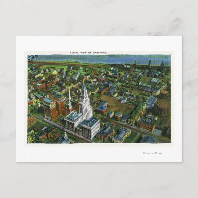 Postal Vista aérea de la ciudad 2 (Anverso)