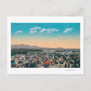 Postal Vista aérea de la Ciudad Coeur d'Alene, ID