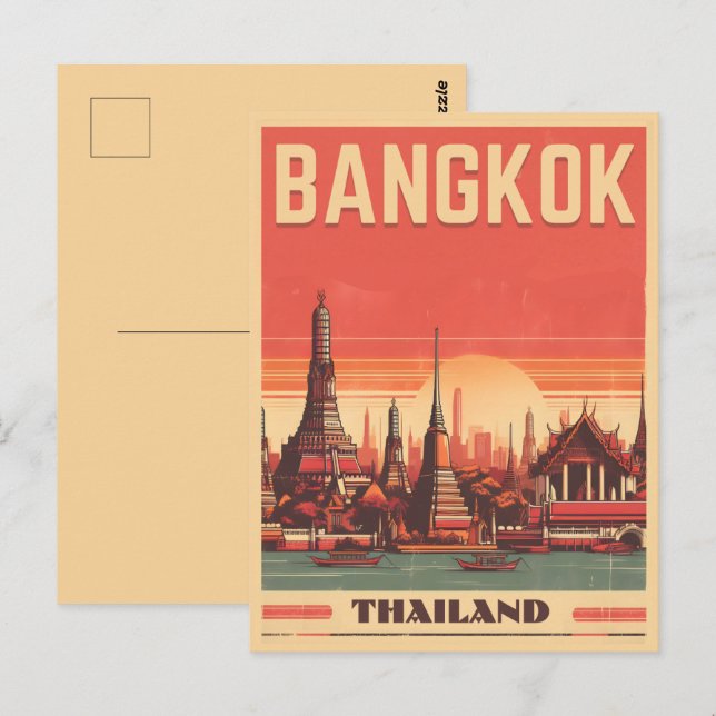 Postal Vista aérea de la ciudad de Bangkok Regalos de via (Anverso / Reverso)