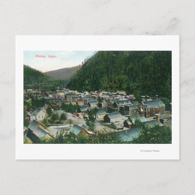 Postal Vista aérea de la ciudad de Murray, ID (Anverso)