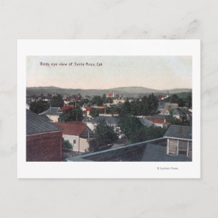 Postal Vista aérea de la ciudad de Santa Rosa, CA