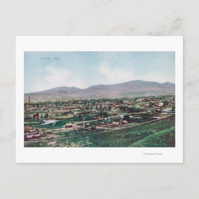 Postal Vista aérea de la ciudad desde las colinas (Anverso)