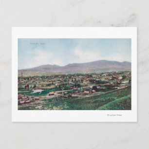 Postal Vista aérea de la ciudad desde las colinas