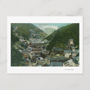 Postal Vista aérea de la ciudad y de las montañasBurke, I