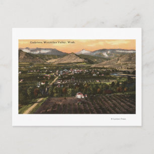 Postal Vista aérea de la ciudad y el valle