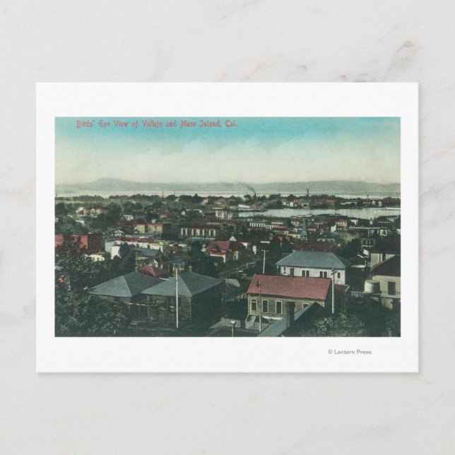 Postal Vista aérea de la ciudad y la isla de Mare (Anverso)