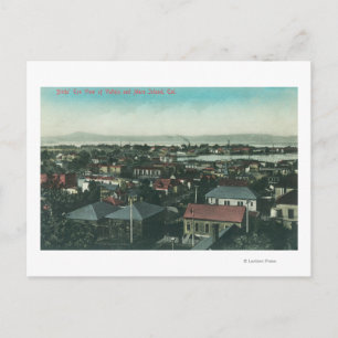 Postal Vista aérea de la ciudad y la isla de Mare