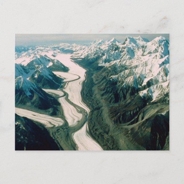Postal Vista aérea de la cordillera de Alaska (Anverso)