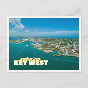 Postal Vista aérea de la playa de Key West Florida Viaje