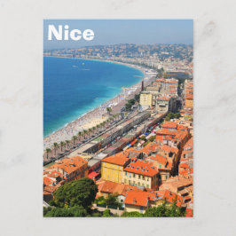 Postal Vista aérea de la Riviera Francesa en Niza, Franci
