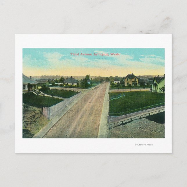 Postal Vista aérea de la Tercera Avenida (Anverso)