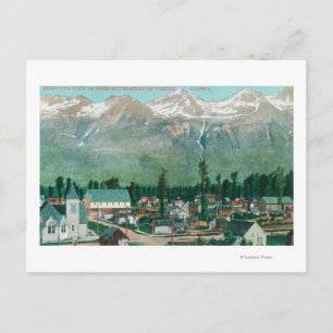 Postal Vista aérea de la zona residencial de la ciudad