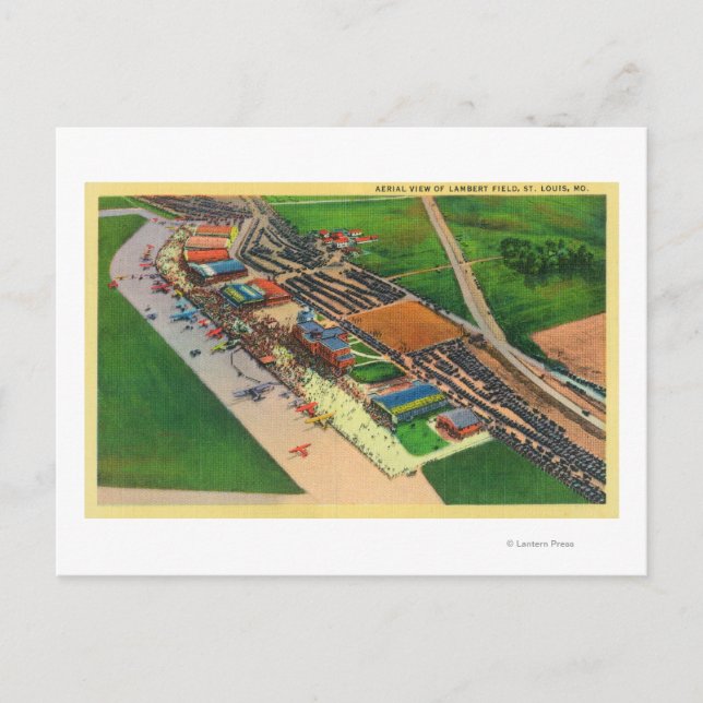 Postal Vista aérea de Lambert Air FieldSt. Louis, MO (Anverso)