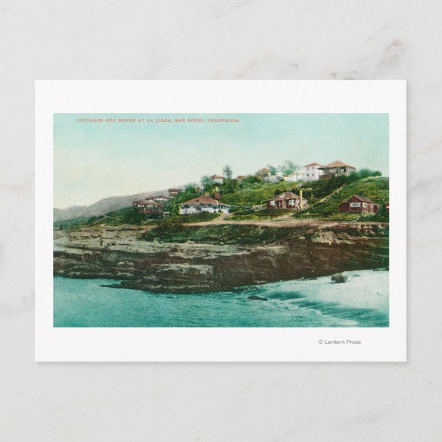 Postal Vista aérea de las casas de campo y playa en la Jo (Anverso)