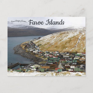 Postal Vista aérea de las Islas Feroe
