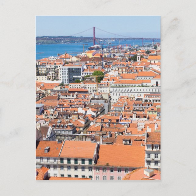 Postal Vista aérea de Lisboa, Portugal (Anverso)