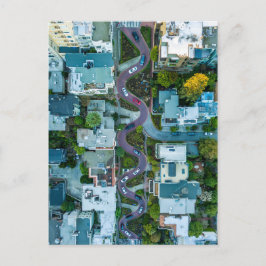 POSTAL VISTA AÉREA DE LOMBARD STREET, SAN FRANCISCO, EE. 