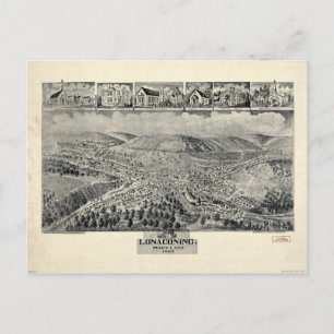 Postal Vista aérea de Lonaconing, Maryland (1905)