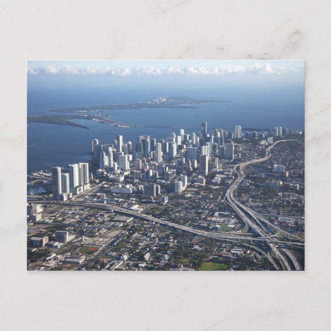 Postal Vista aérea de Miami (Anverso)