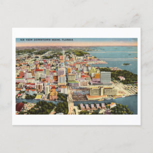 Postal Vista aérea de Miami, Florida, Vieja