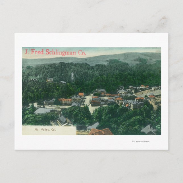 Postal Vista aérea de Mill ValleyMill Valley, CA (Anverso)