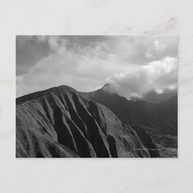 Postal Vista aérea de montaña, Maui, Hawai (Anverso)