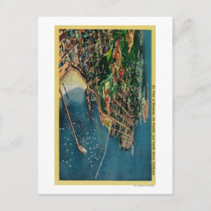 Postal Vista aérea de Monterey y el presidente