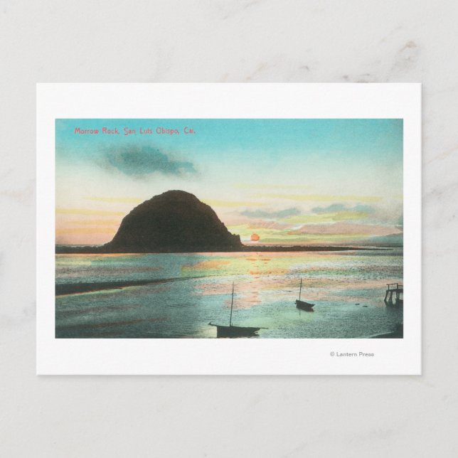 Postal Vista aérea de Morrow Rock y la bahía (Anverso)