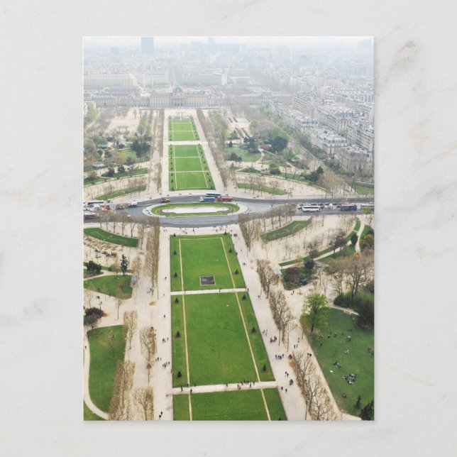 Postal Vista aérea de París (Anverso)