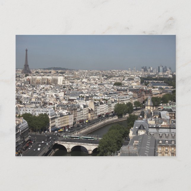 Postal vista aérea de PARIS (Anverso)