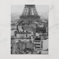 Vista aérea de París en blanco y negro