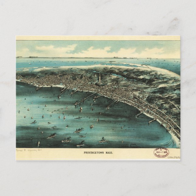 Postal Vista aérea de Provincetown, Massachusetts (1910) (Anverso)