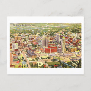 Postal Vista aérea de San Antonio, Texas, Vieja