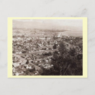 Postal Vista aérea de Santa Bárbara, California Vintage