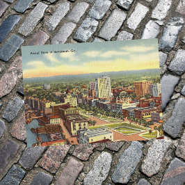 Postal Vista aérea de Savannah GA retro