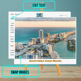 Postal Vista aérea de South Beach Miami Florida