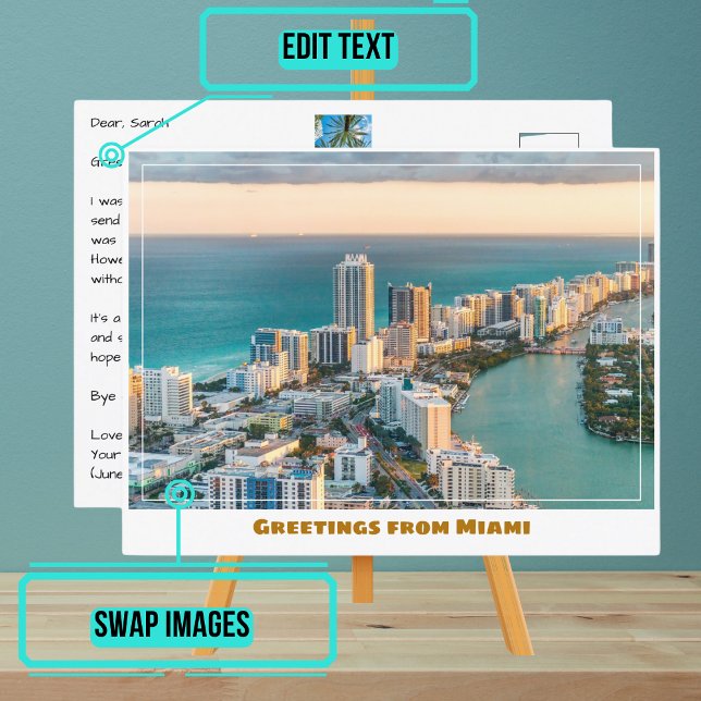 Postal Vista aérea de South Beach Miami Florida (Please enjoy our postcard)