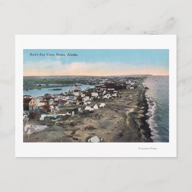 Postal Vista aérea de TownNome, AK (Anverso)