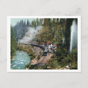 Postal Vista aérea de una estación de tren